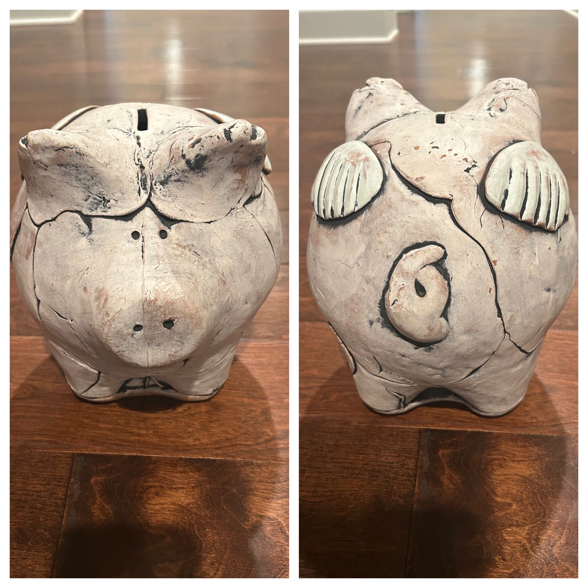 Handmade Ceramic Piggy Bank - Angel