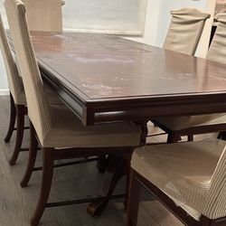 Long Table With 6 Chairs 