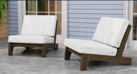 Set of 2 outdoor club chairs with Cushion new