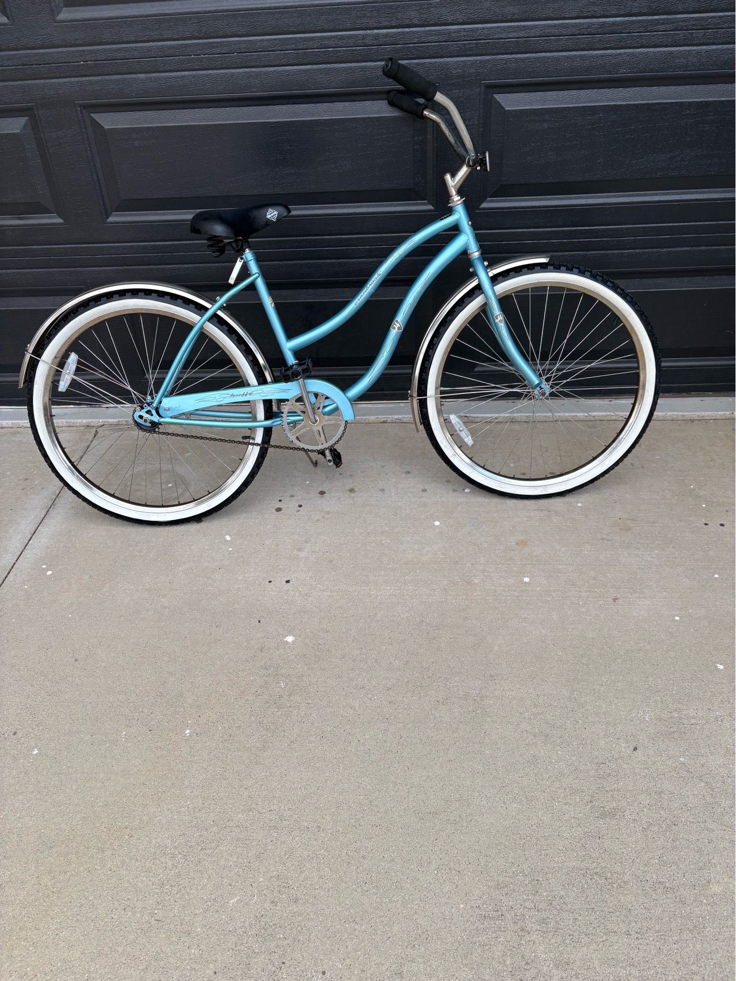 Two beach cruiser bikes