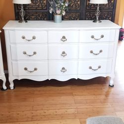 French Provincial Dresser Solid Wood Measurements On Picture PICKUP ONLY 