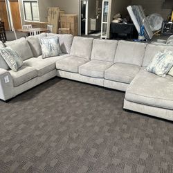 Large Taupe/gray Sectional Sofa  