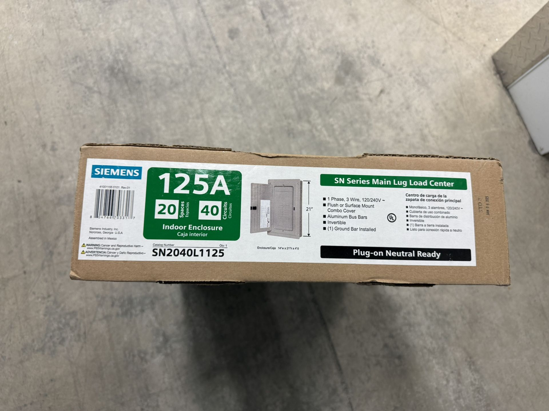 Breaker Panel Load Center SN2040L1125