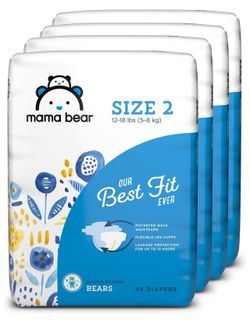 Size 2 pack of 4-46 total 186 diapers