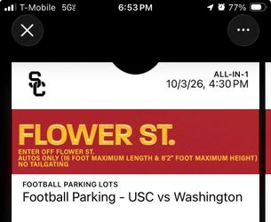 USC football Parking vs Washington(Flower Structure)