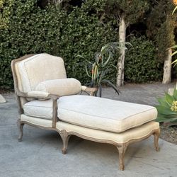 Restoration Hardware RH Toulouse Chaise Louis XIV Arm Lounge Chair
