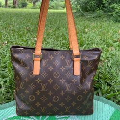 Louis Vuitton Monogram Cabas Piano Shoulder Tote Bag Authentic