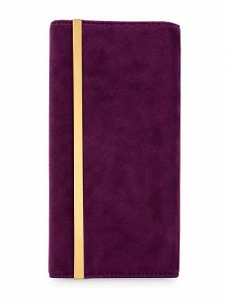 Purple Women’s Clutch Wallet | Faux  Suede | Gold Accent | Evening Bag | NWT