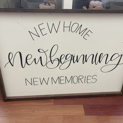 New Home New Beginnings…