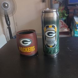 Water bottle and cup holder/green Bay Packers