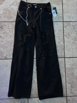 Hot Topic Black Pants with Chain Size 0