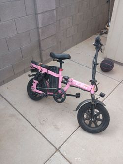 Pink e bike