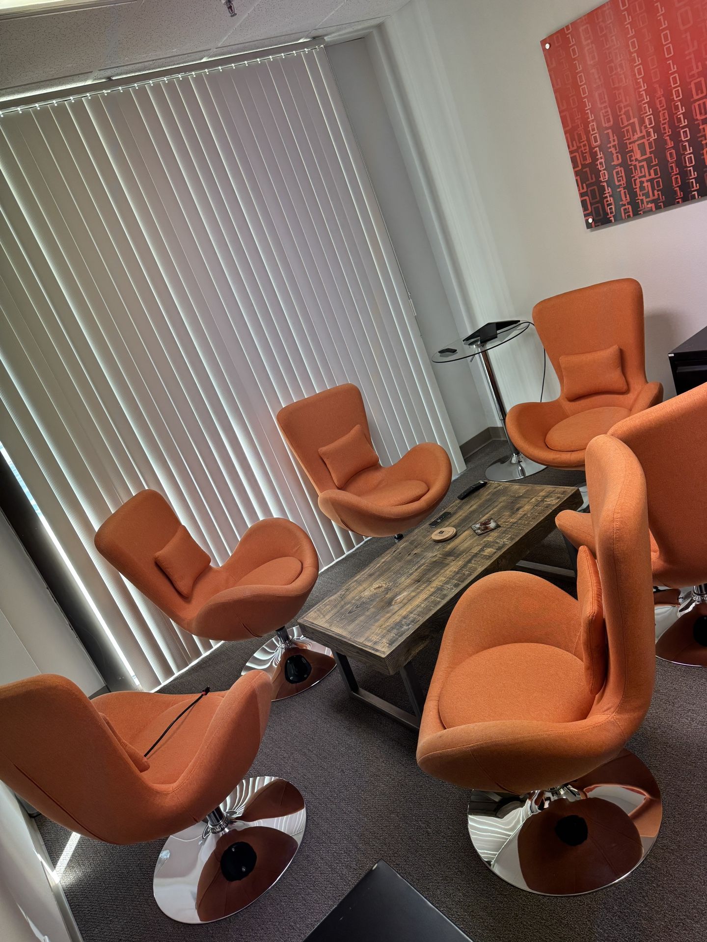 6 Lounge conference Chairs And 2 Tables