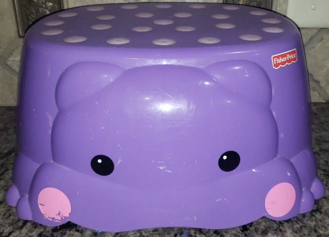 Fisher Price purple hippo toddler step stool