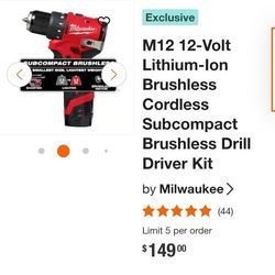 Milwaukee Brushless Drill Driver Kit