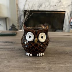 Ceramic owl plant holder