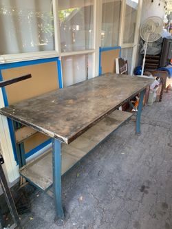Vintage industrial workbench