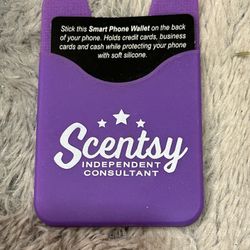 Self Adhesive Silicone Scentsy Mobile Phone Pocket Business Card Holder