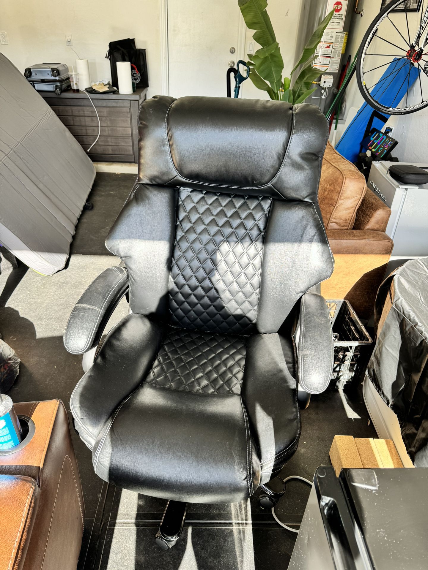 Black Leather Computer Chair 