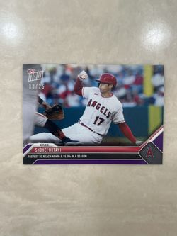 Shohei Ohtani /25 Purple Numbered Topps Card
