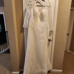 Lace Mermaid Wedding Dress W/Train