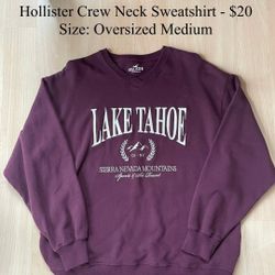 Hollister Lake Tahoe Crew Neck Sweatshirt