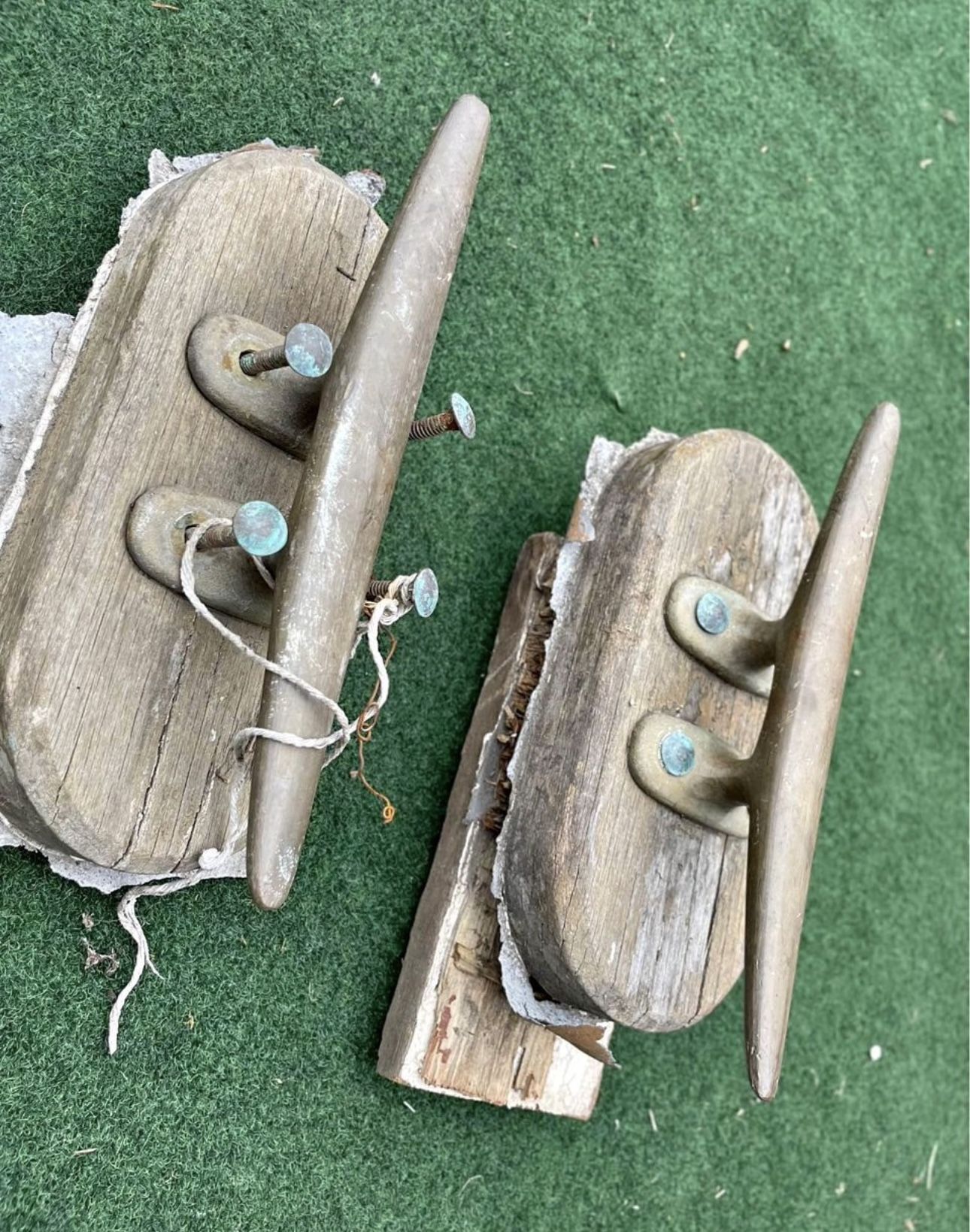 Vintage Antique Brass Boat Cleats Anchor Bouys Beach House Decor Marine Hardware Parts Sailboat Water Ocean Fishing Gear