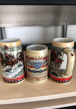 Vintage Budweiser Steins 1988