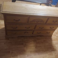 Dresser With Side Tables and Mirror 