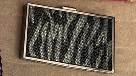 Zebra Pattern Hard Case Clutch