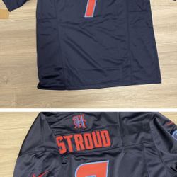 Texans  CJ STROUD  number 7 jersey Navy Blue brand new Stitched