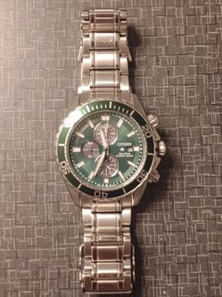 Citizen Promaster Dive Chronograph Eco-Drive Green Dial Men's Watch CA0820-50X