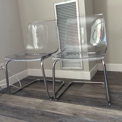 2 Acrylic chairs 