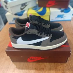 Jordan 1 Low Travis Scott Dark Mocha Sizes -9.5, 10