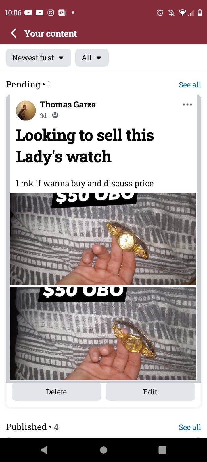 Looking To Sell This Lady Watch