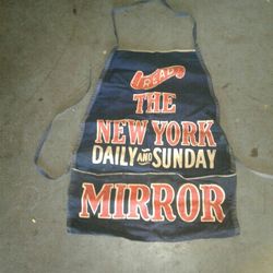 Vintage The New York Daily And Sunday Mirror Newspaper Apron.