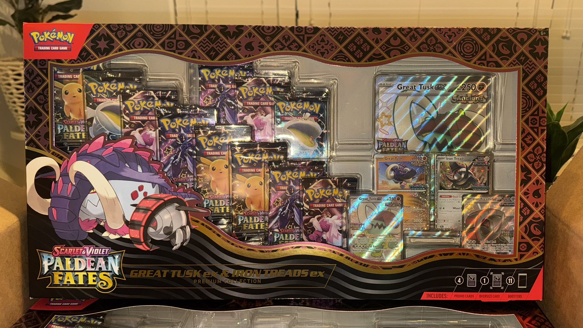 Pokemon Trading Card Games 25 Great Tusk Iron Threads Ex Premium Collection