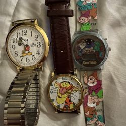 Disney Mickey Mouse/tigger/snow White Watches
