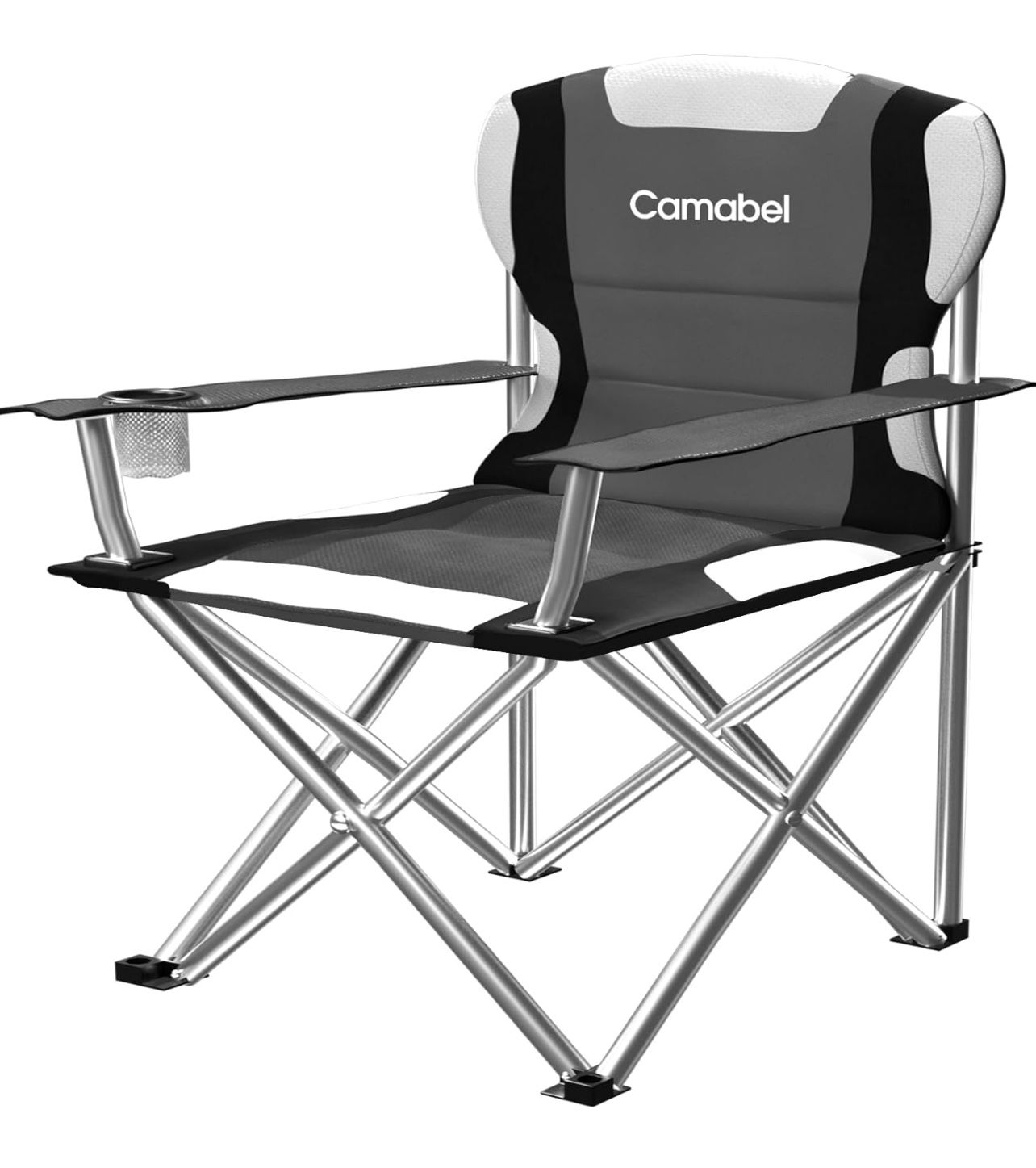 Camabel Oversized Camping Chairs Heavy Duty Folding Lawn Chairs Outside 400 LBS with Cup Holder Carry Bag Beach Chair Foldable Light Weight Lawn Chair