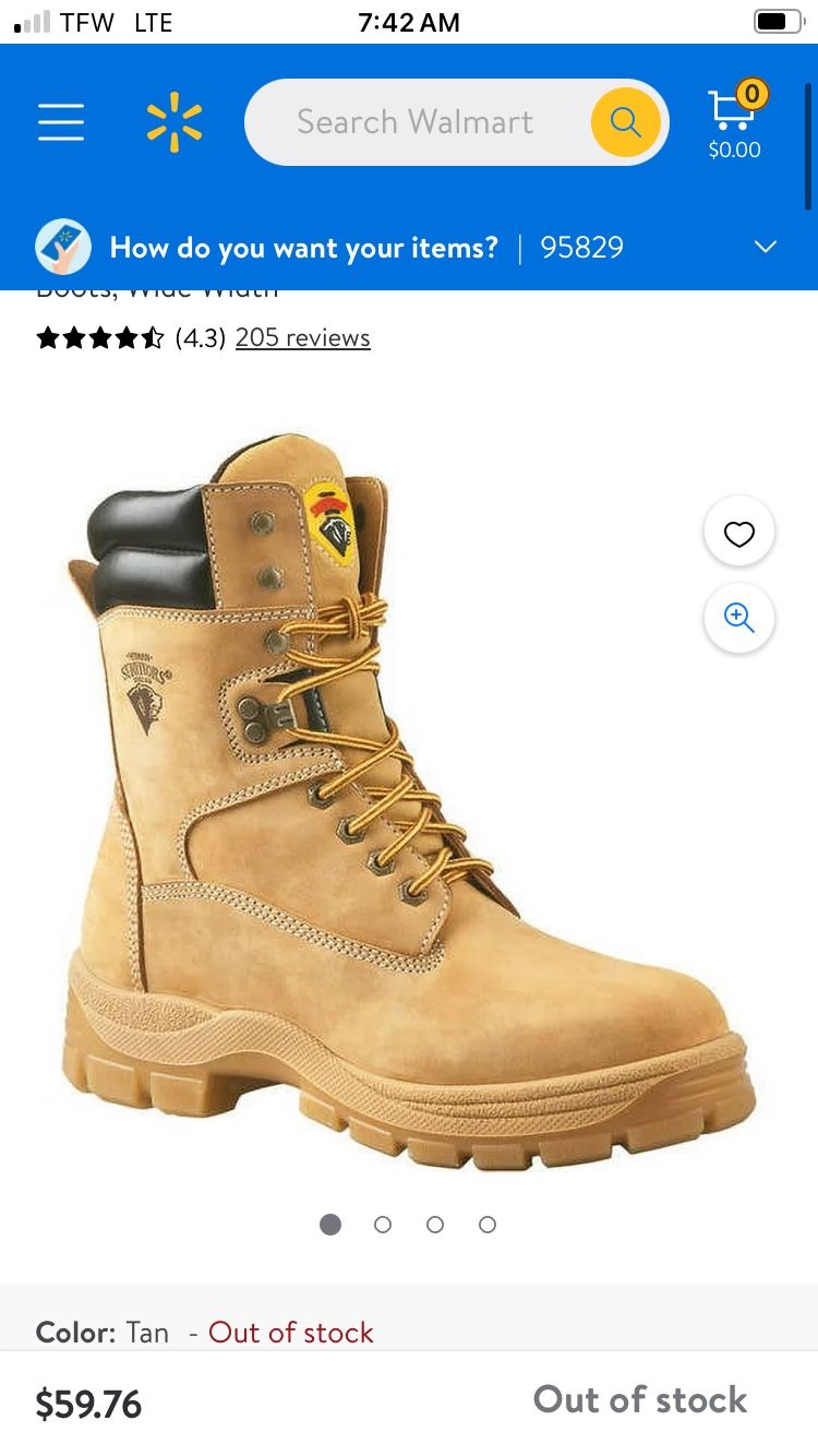 New- Mens Steel Toe High Ankle Work Boots. Men’s Size 7.