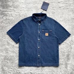 LOUIS VUITTON SIGNATURE DENIM SHORT SLEEVES SHIRT