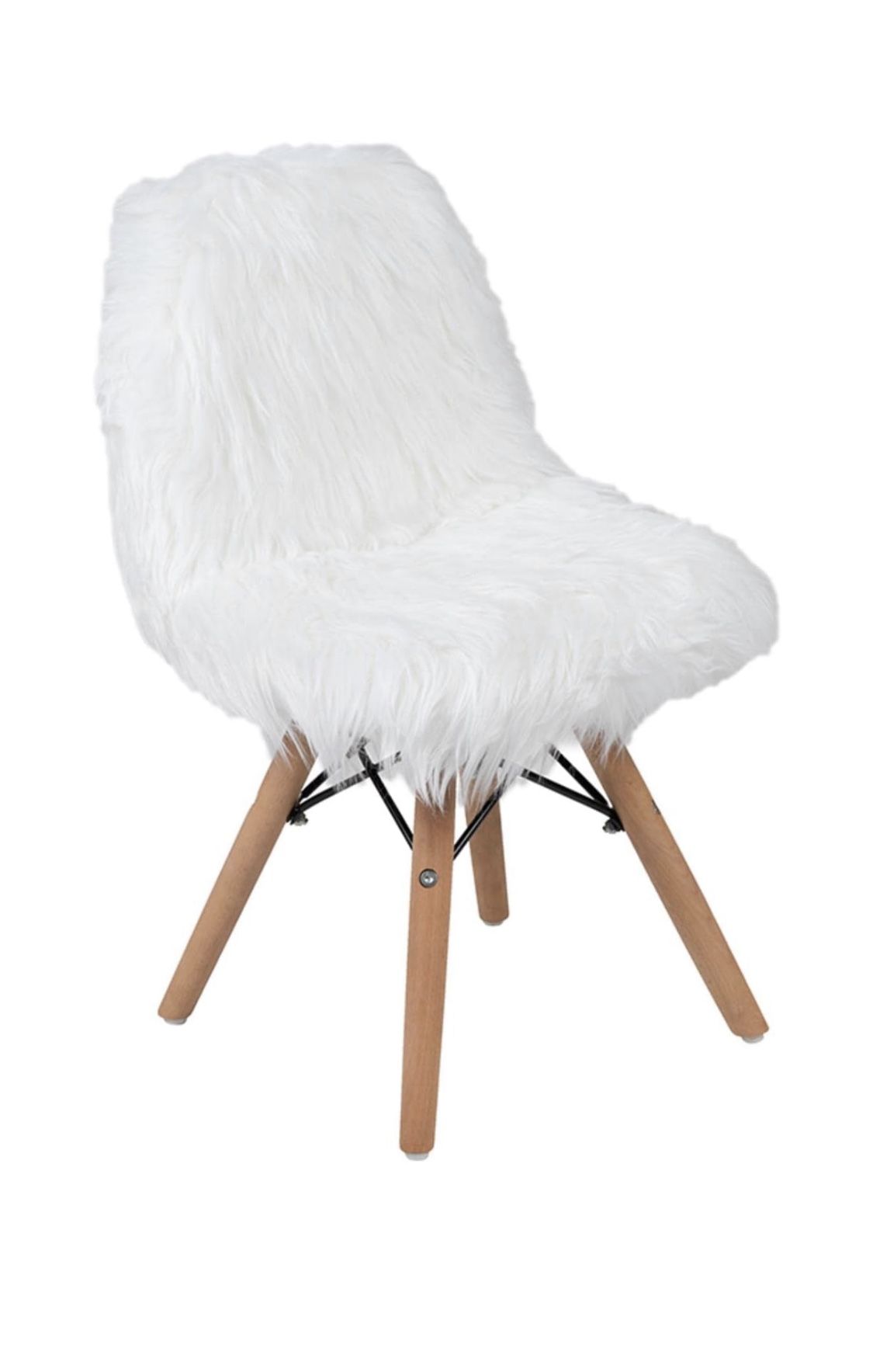 Flash Furniture Kids Shaggy Dog White Accent Chair