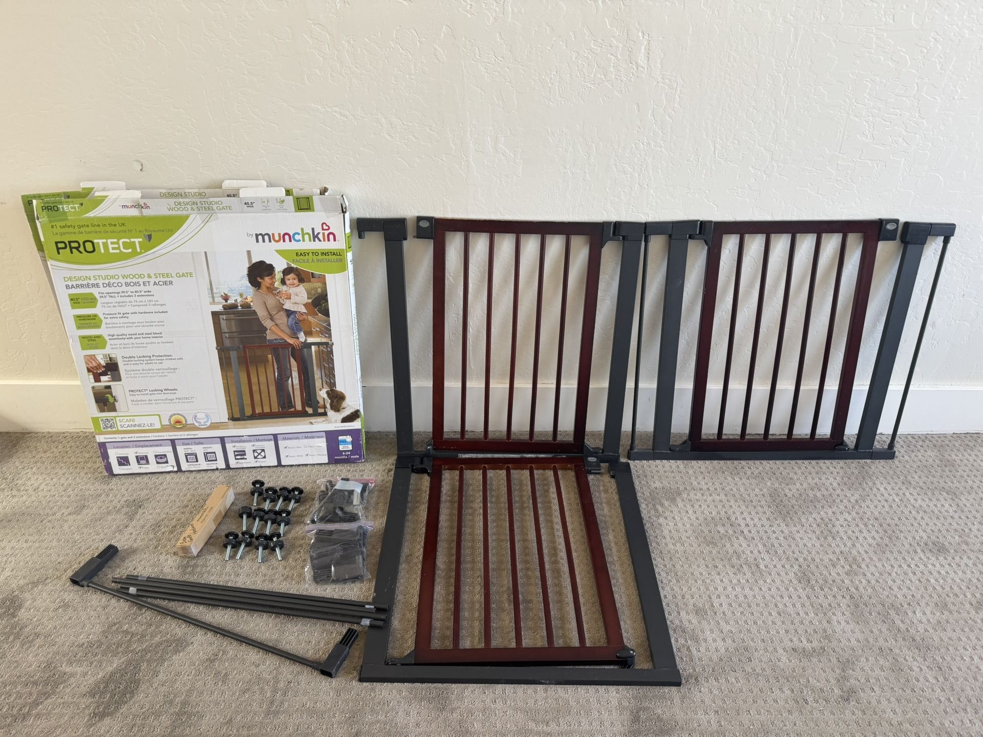 Amazon Munchkin Baby Gate Hardware 3x Munchkin Design Studio Wood And Steel  Baby Gate