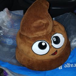 Poop Emoji Hat Brown Plush Stuffed Cap Costume Pretend Emotion Turd Dress Up