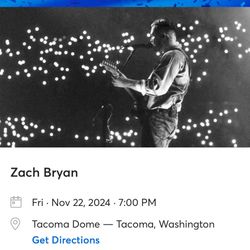 Zach Bryan Tickets- Two Tickets Tacoma Dome