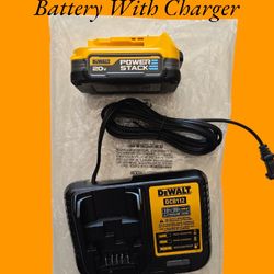 Dewalt 20v Power Stack Battery With Charger 