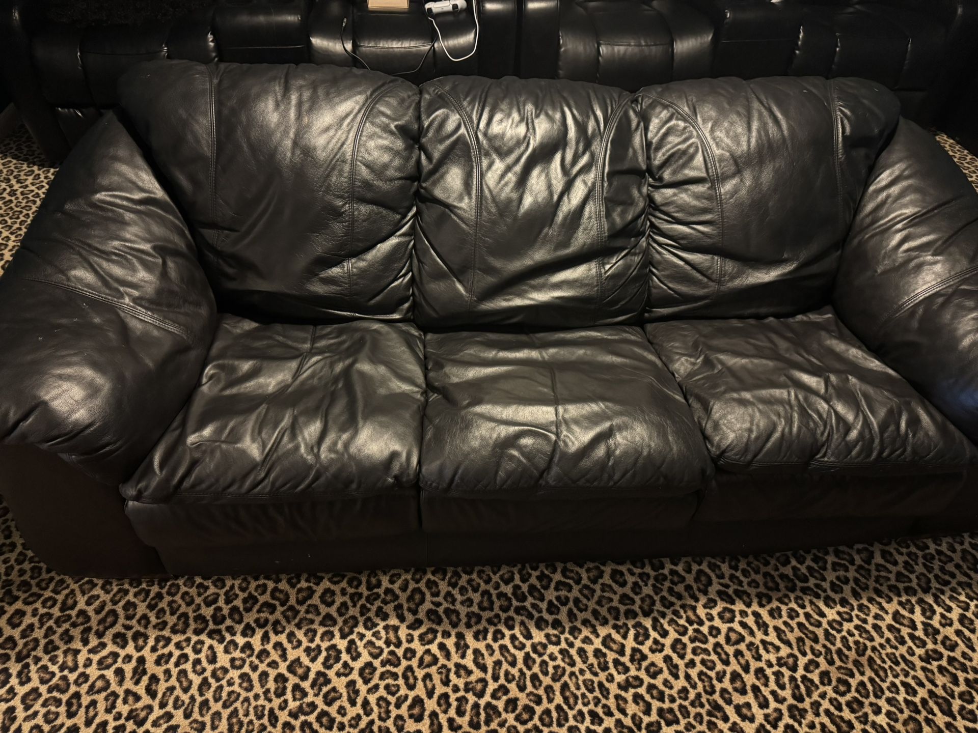 Black Leather Sofa Set β 2 Available ποΈ