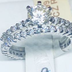 Sterling Silver 2 Pieces Bridal Set Size 9