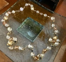 Gold And Crystal Necklace