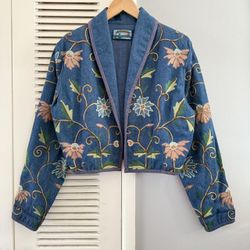 Vintage Shaver Lake Floral Embroidered Jacket